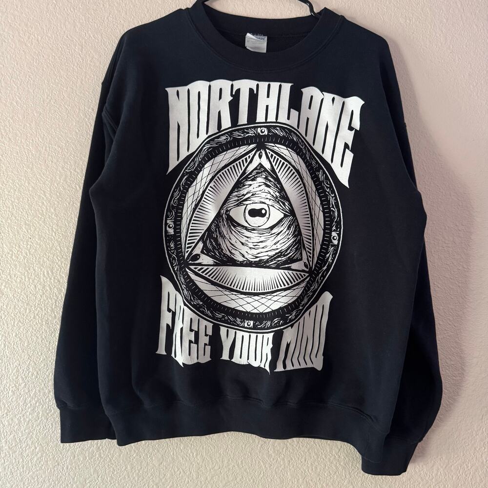 Northlane Free Your Mind Metalcore Band Graphic Crewneck Sweatshirt - Medium